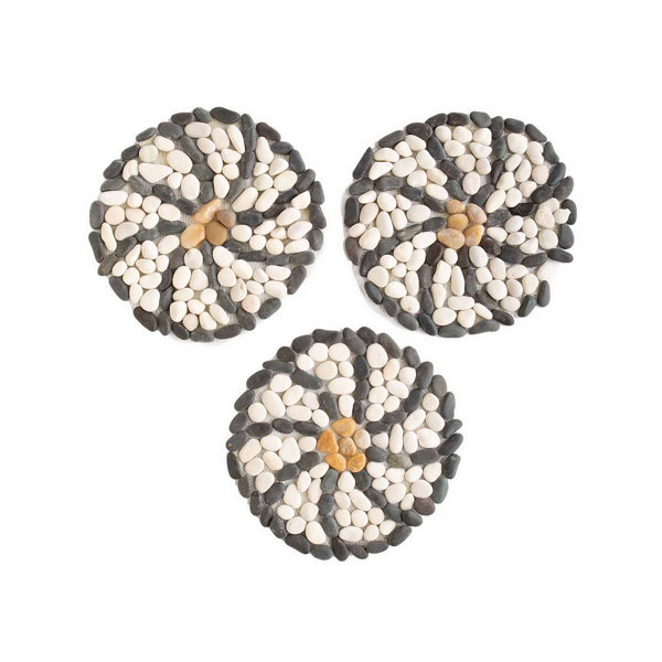 Wind & Weather 3 Piece Daisy Garden Stepping Stone Set Wayfair